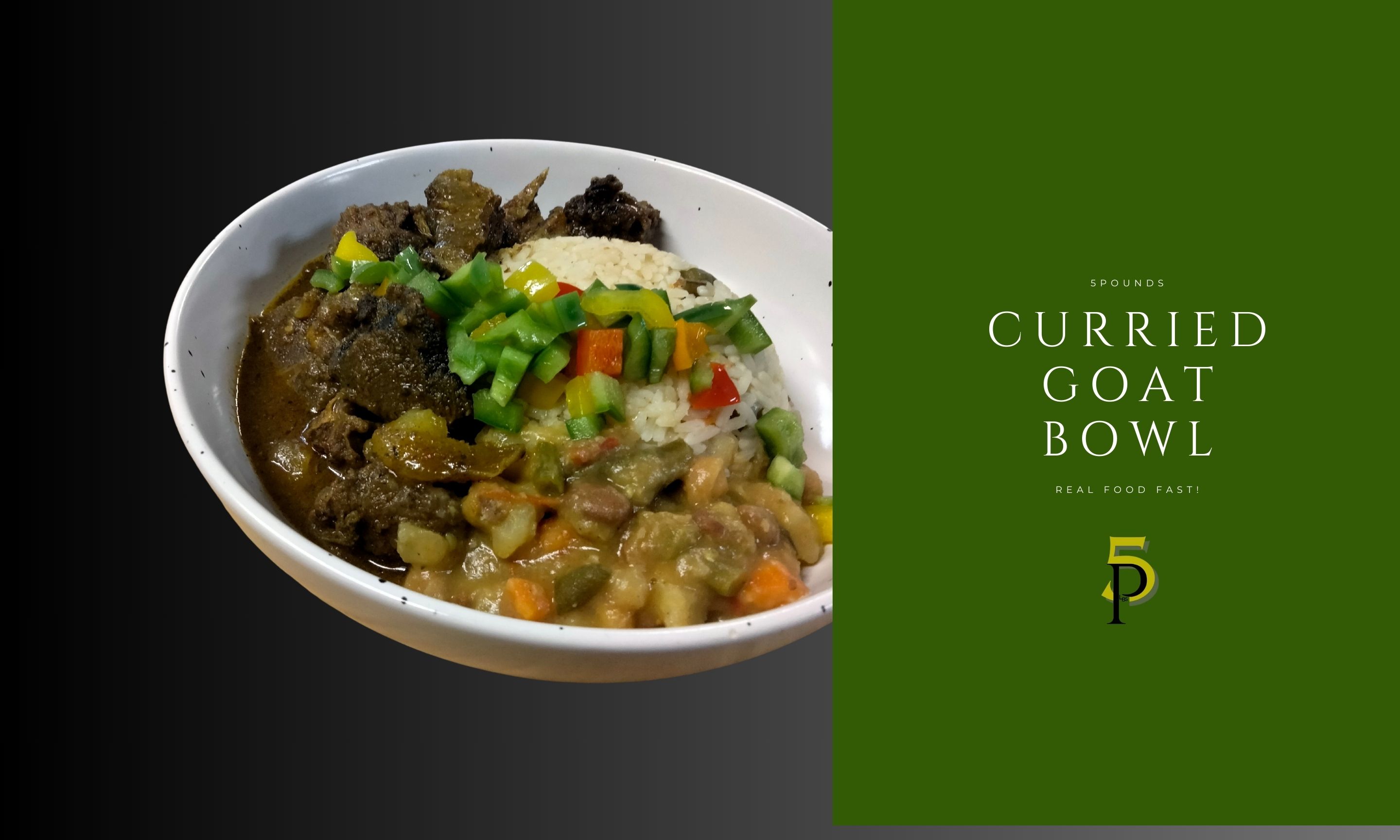 5Pounds Curried Goat Bowl